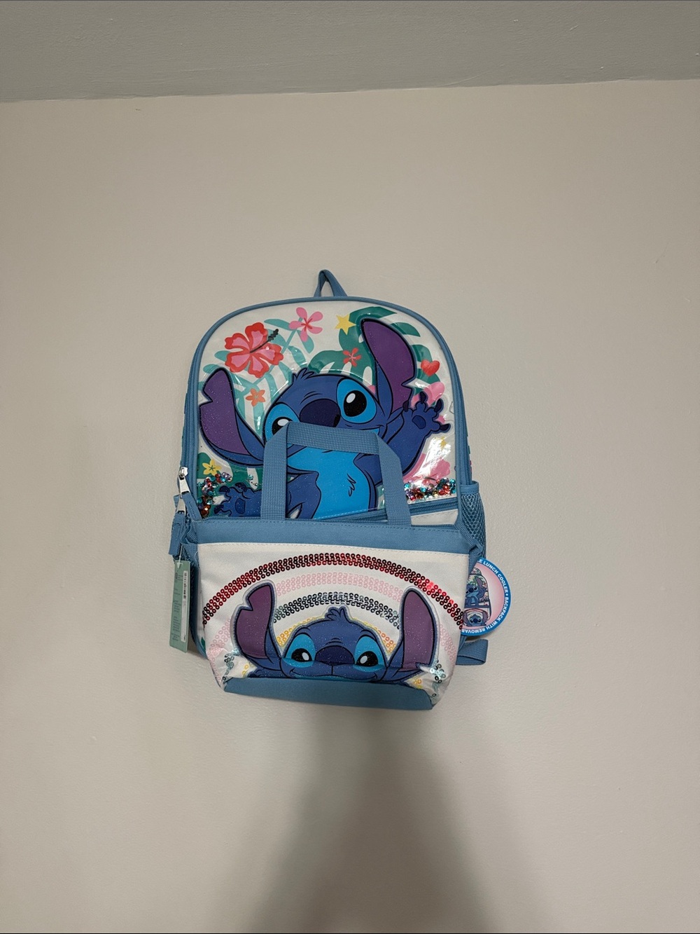 Stitch Character Kids Backpack Set - Blue